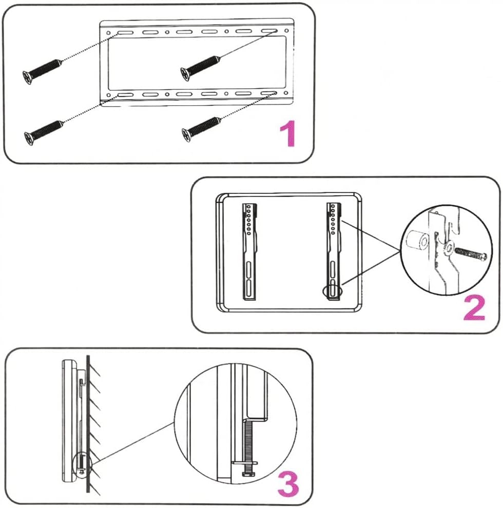 Adjustable Tv Wall Mount Bracket Flat Panel Frame Support 15 Degrees Tilt with Level for 14-42 Inch LCD Led Monitor