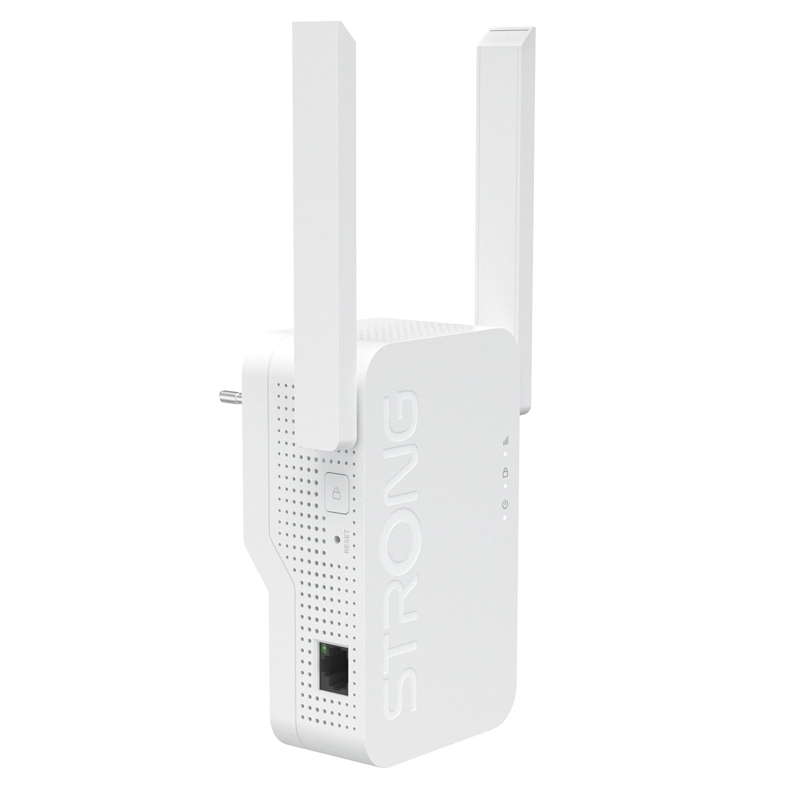 STRONG AX3000 WiFi 6 Wall Repeater - Powerful Long Range WiFi Signal Amplifier, Dual Band with External Antennas, WiFi Extender for Home, Streaming and Gaming