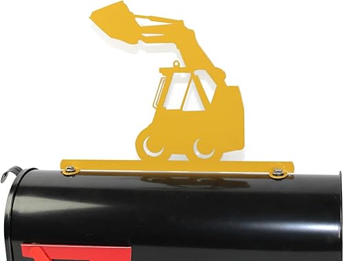 Vista 123 de Hobby, Recreation and Career Style Metal Powder Coated Mailbox Topper (Excavator, Matte Black) Negro mate,Dark Yellow,Blue,Copper,Gris-oscuro,Gloss