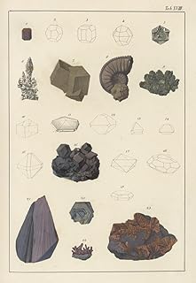 Plate Xviii: Pyrites, Magnetic Iron, Iron-Glance, Iron Ores (1859) 33x48 Huge UnFramed Art Print Poster Ready for Framing by Johann Gottlob Kurr