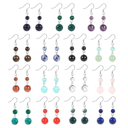 Chakra Healing Crystal Dangle Earrings