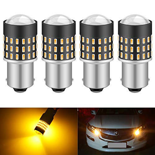 Feu de clignotant LED 1156 BA15S orange 7506 pour éclairage de recul et de stationnement