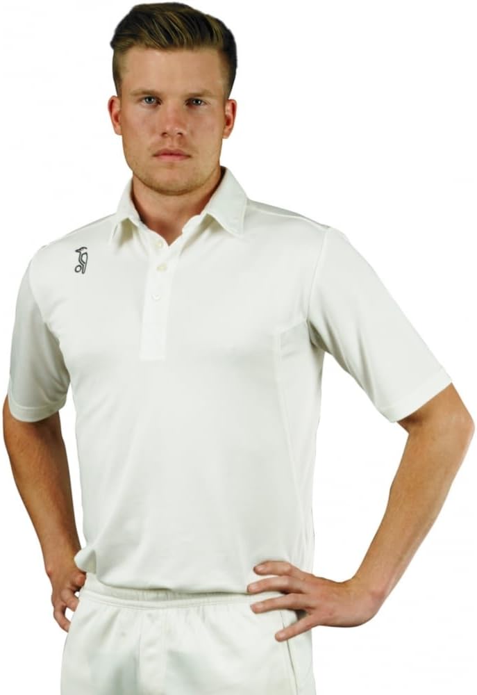 Kookaburra 2019 Pro Players Short Sleeve Mens Cricket Whites Shirt - S