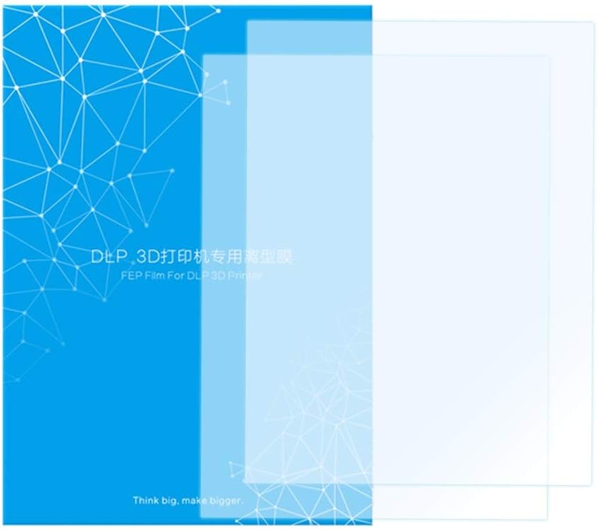 2 PCS FEP Release Film, 200 x 140 mm 0.15-0.2 mm Thick Transparent Separator Sheet for Photon Resin UV LCD 3D Printer or SLA DLP 3D Printer Accessory