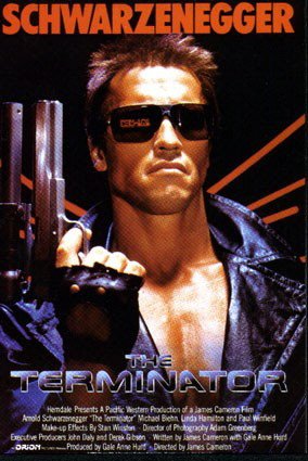 Affiche Terminator Arnold Schwarzenegger Grande Taille Plastifiée par Camden Town Poster Company