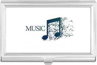 Flappg Blue Music Mim White Business Card Holder Case Pocket Box Wallet
