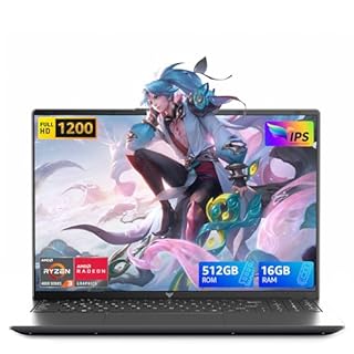 Tivique PC Portatile,16 Pollici Notebook,Ryzen 4300U(Fino a 3.7GHz),Batti 3500U/3200U/N150/N97,16GB DDR4 512GB SSD M.2 NVME(espansione 2TB),WiF 5,BT5.0,HDMI,Type C,Laptop per ufficio e studio