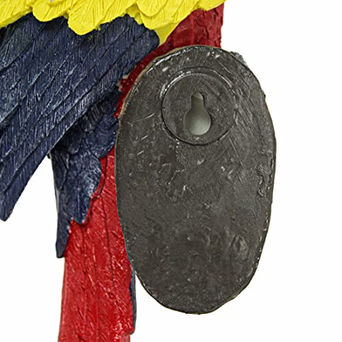 Zeckos Scarlet Macaw Parrot Resin Wall Sculpture Tropical Bird Home Decor Art 18 Inches High #TOP2
