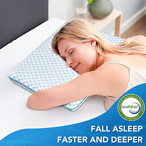 Iwacool Cooling Gel Flat Pillow For Stomach And Back Sleepers, Ultra Thin Pillow For Sleeping thumb #5