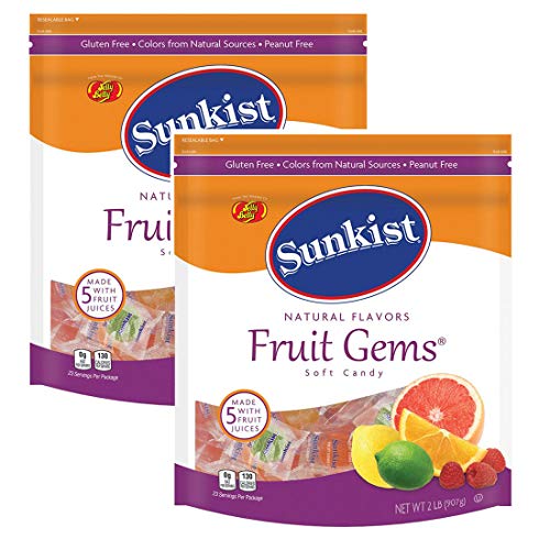 Sunkist Fruit Gems Soft Candy, Assorted Natural Flavors, 2-lb