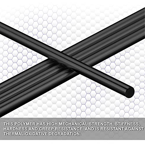 Image of Simond Store - Delrin - Acetal Copolymer Round Rod, 3 /4 inch Diameter x 36 inch Length - Opaque Black