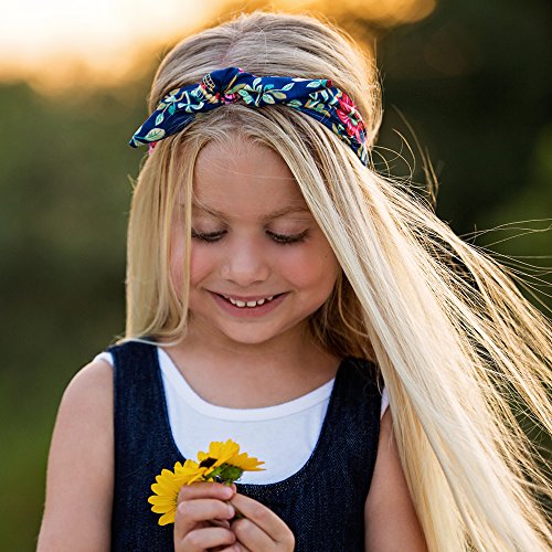 Little Girls Bow Stretchy Headband- Stylish, Fashionable Hairband for Girls - Toddler Age to 8 Year Old2