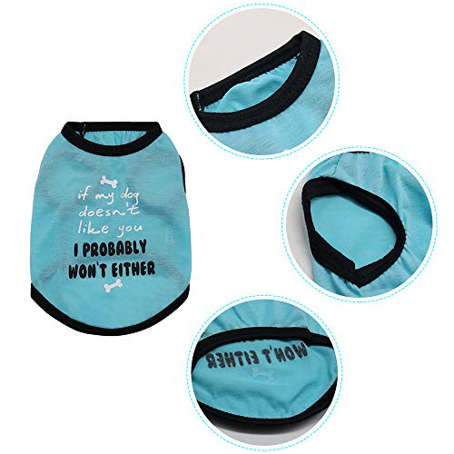 Sebaoyu 3 Pack Dog Clothes For Small Medium Large Dogs Girl Boy-Pet Vest Outfit-Dog Apparel & Accessories-Puppy Cat Clothes-Female Male Dog Clothing for Chihuahua Ropa Para Perros Dachshund Yorkie (S)
