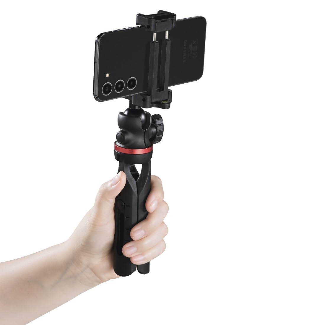Hama statyw do smartfonów i aparatów (tripod, uchwyt na telefon, z głowicą na aparat, 62-160 cm, foto) czarny