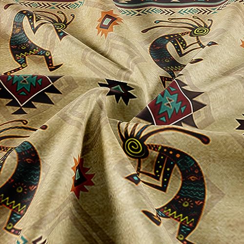 Veivian Western Southwestern Shower Curtain, Native American Tribal Kokopelli Ethnic Bath Curtain, Hipster Navajo Aztec Geometric Boho Bathroom Accessories For Bathroom Curtain Liner With Hooks thumb #4