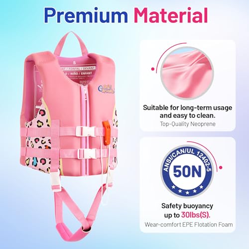 Image of HeySplash Toddler Swim Vest, Kids Swimming Jacket 20-30 /30-50 /50-90lbs