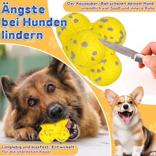 Jadyon Hundespielzeug UnzerstöRbar, Hundeball UnzerstöRbar für Aggressive Kauer, Hundeball Welpenspielzeug Ball Wicked Ball Dog Ball, Interaktiver Hundeball für Mittelgroße, Kleine Hunde und Welpen