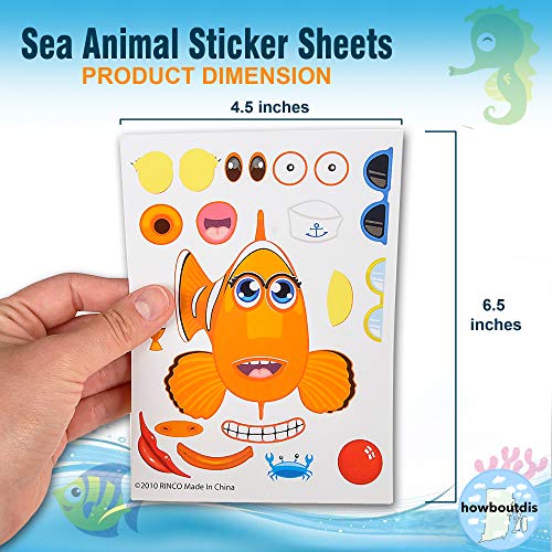 Howboutdis (48) Piece Set Of Make-Your-Own Sea Sticker Sheets. Great For Parties, School Or Craft Time. Enhance Your Child's Creativity! #TOP3