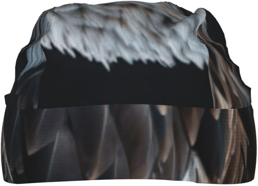 Bald Eagle Print Unisex Sweatband Wide Headband Breathable Head Scarf Absorb Sweat Bandanas for Running Fishing Black