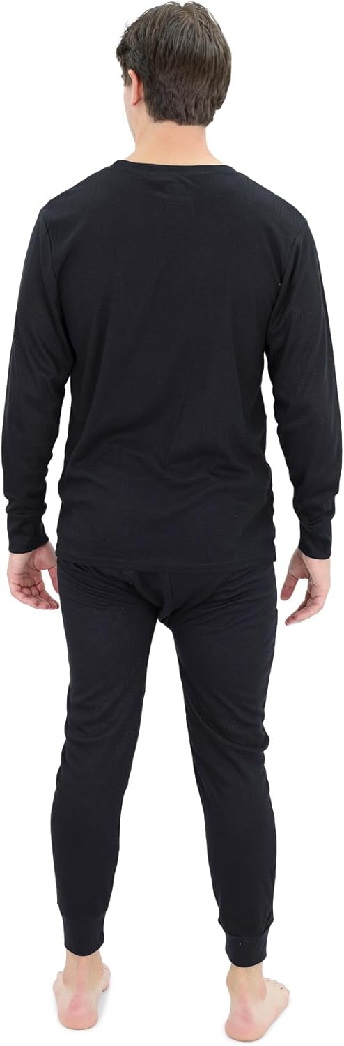 Mossy Oak Mens Thermal Underwear Set, Waffle Knit Long Sleeve Shirt and Pant, Cold Weather Base Layer Hunting Gear - Image 3