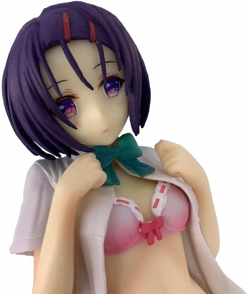 GREMBI Waifu 1/7 Complete Anime Figure to Love-Rukness Haruna Sairenji, Echhi Figures Lying Pose Cute Busty Anime, School Uniform Underwear Ver. Replaceable Accessories/Movable Joints