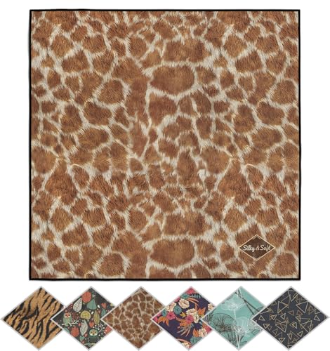 POPNWOW Pano de limpeza de microfibra, qualidade óptica, 30 x 30 cm, panos de limpeza de microfibra para óculos, câmara, alvo, telemóvel, tablet, ecrã, vidro (Magic Africa Girafa)