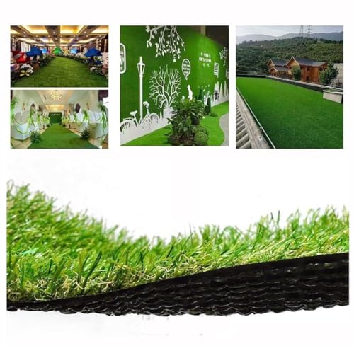 Alfombra de césped artificial para exteriores, alfombra de césped sintético para jardín, decoración de césped, paisaje, fácil de instalar, resistente a los rayos UV, suave al tacto, perfecta para