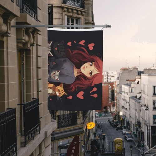 Drapeau extérieur 1,2x1,8 m robuste avec œillets en laiton pour jardin