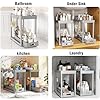 POUGNY 2 Pack Pull-Out Storage Organizers, Under Sink Organizer and Storage for Bathroom & Kitchen,Multi-Purpose Under Cabinet Organizers and storage Black #5