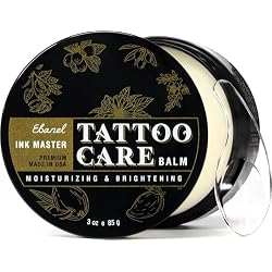Ebanel Tattoo Balm 3oz, Premium Tattoo Aftercare Cream Butter Ointment | Infused with Herbal Essences and Essential Oils for All-Stage Tattoo Moisturization and Visible Color Enhancement