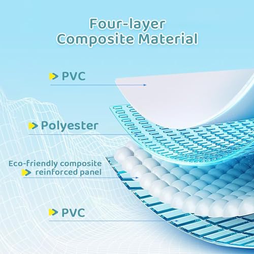 Image of YYW Inflatable-Free Family Pool, Oversized Family Pool for Adults Pet Dogs Foldable Swimming Pool for Indoor, Outdoor, Summer Water Party(113 inch x 66 inch x 20 inch)