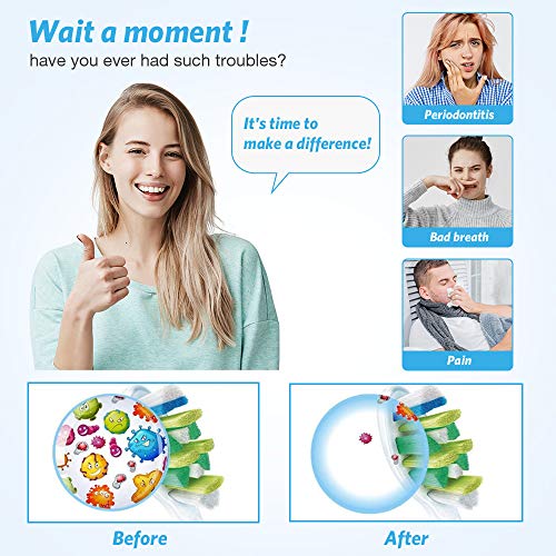 Toothbrush Holder, Meidong Toothbrush Organizer With 5 Slots, Built in Carbon Fiber Superior Material 5 Min Internal Timer USB Charging No Punch 2 Stickers,For Electric/ Regular Toothbrush - Thumbnail 6