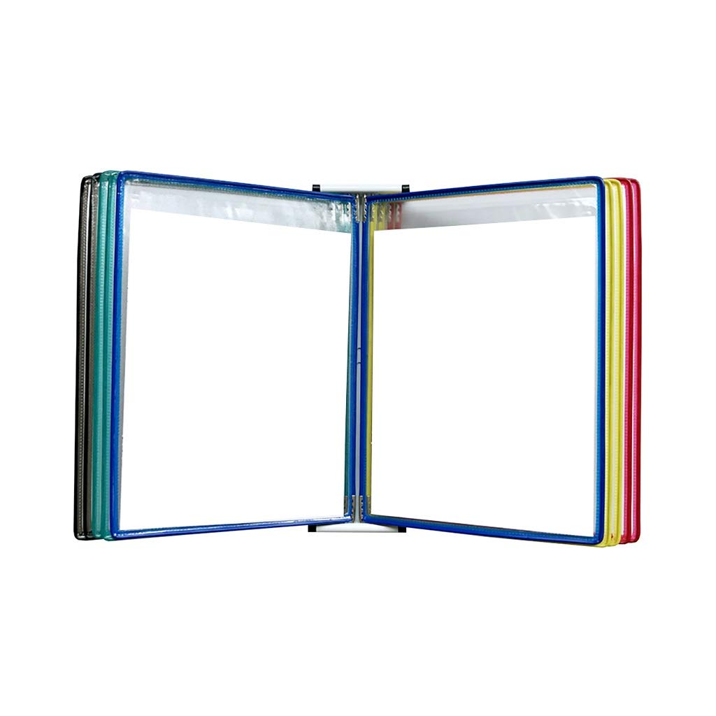 GLETSF Wall Mount Reference Display System, Hanging Wall File Organizer,A4, Mounted Display Holder,Folders,Blu-13x9x3.15IN