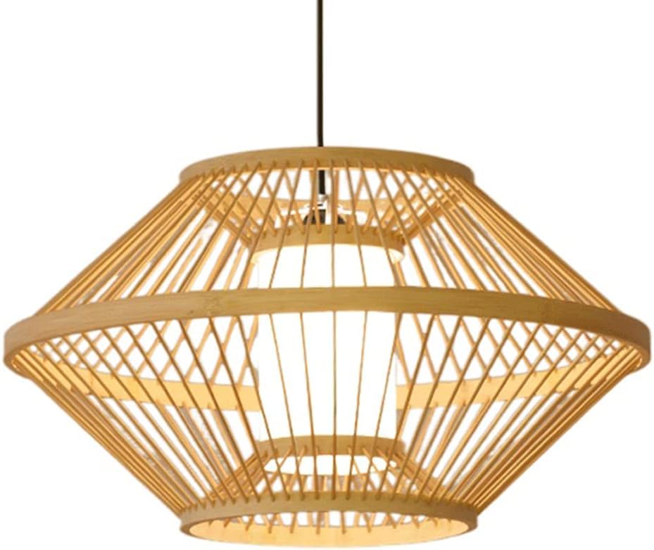 Luminaires contemporains E27 et abat-jour suspension en osier beige