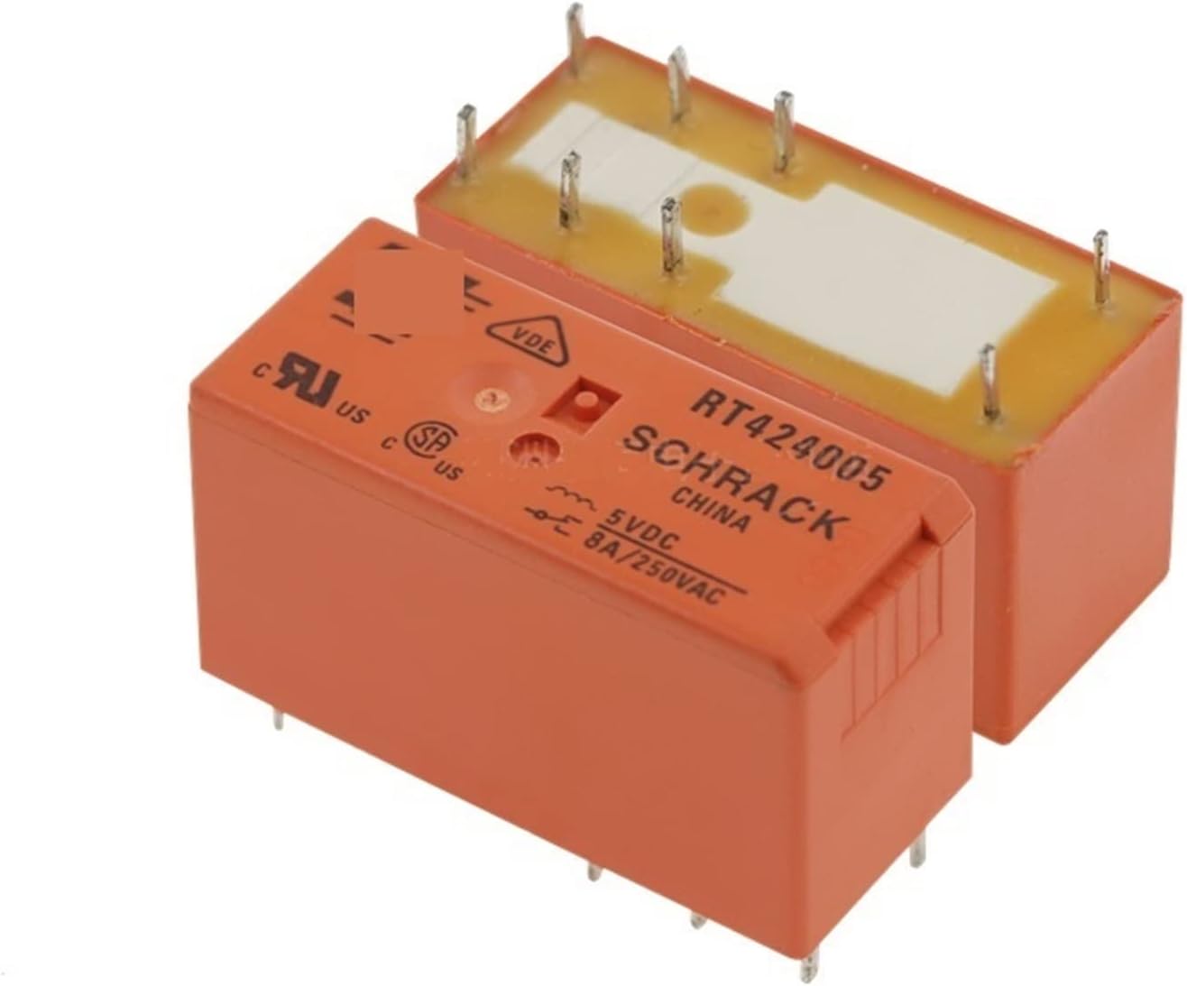 5PCS RT424005 RT424012 RT424024 RT424048 5VDC 12VDC 24VDC 48VDC 8A 8PIN 2 Normally Open Closed(RT424005 5V)