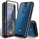 HATOSHI LG K40 Case, LG X4 2019 Case with Built-in Screen Protector, Heavy Duty Protection Crystal...