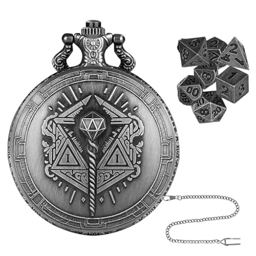 Dados de reloj de bolsillo, juego de dados pequeños | Juguetes de dados poliédricos con juego de dados portátil con carcasa de reloj de bolsillo - Juego de mesa Steampunk, 7 piezas, dados de Metal, ac | Ya disponible en tu tienda friki favorita! En mundofriki.es!