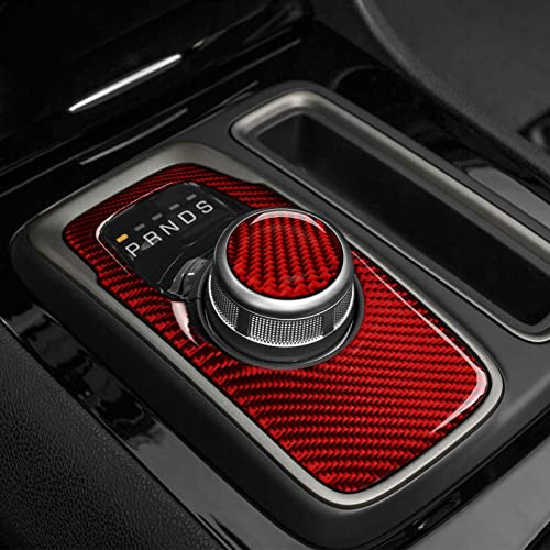 Image of Car Gear Shift Panel Decals for 2015-2023 Chrysler 300 / 300C / 300S / Limited /Touring Accessories Carbon Fiber Interior Stickers