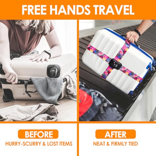 Image of TSA Adjustable Travel Luggage Strap Suitcase Belt Travel Bag Accessories 1.96 in W x 6.23 ft L