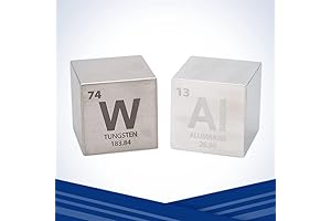 Tungsten & Aluminum 1.5'' Cube Set, Engraved with Elemental Symbol - Perfect...