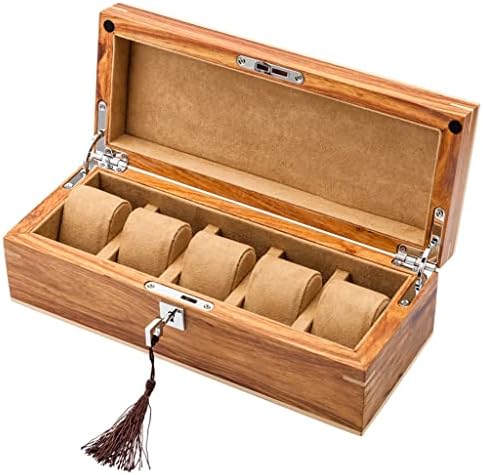 LUKEO Solid Wood Watch Storage Boxes Case Watch Organizer with Lock Wristwatch Case Holder (Color : D, Size : As shown)