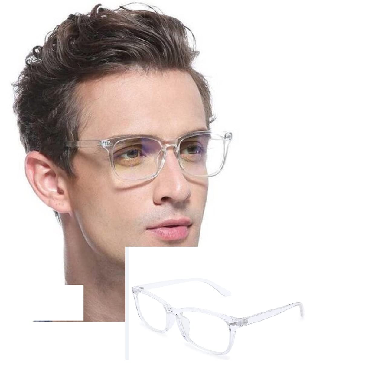 U.S CRAFT Unisex Square Non-Polarized Sunglasses White Frame ( Medium ) - Pack of 1