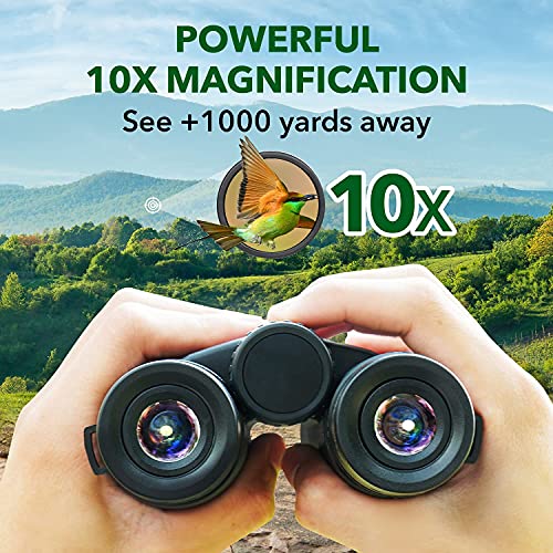 Starscope Binóculos Compactos 10X - Binóculos com Zoom de Até 1000M | Binóculos de Longo Alcance par
