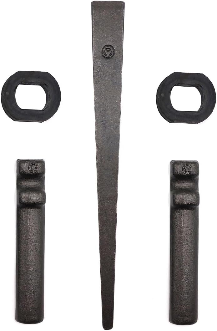 1-1/5 Inch x 10.5 Inch Heavy Rock Splitting Wedges, Heavy Iron Chisel and Rock Separation Tools. Professional Tools for Splitting Giant Limestone and Granite(5 Pack)