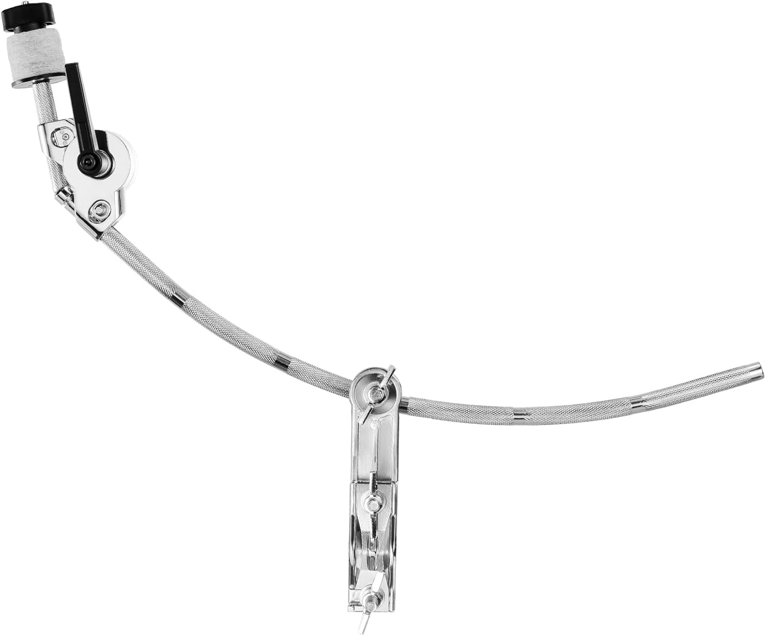 TENTOTEN TENTOTEN Cymbal Arm Cymbal Boom Holder with Clamp, Curved Cymbal Boom Arm with Ratchet Handle & Movable Top, 360°Cymbal Extension Mount Clamp for Splash, Crash and Effects Cymbals