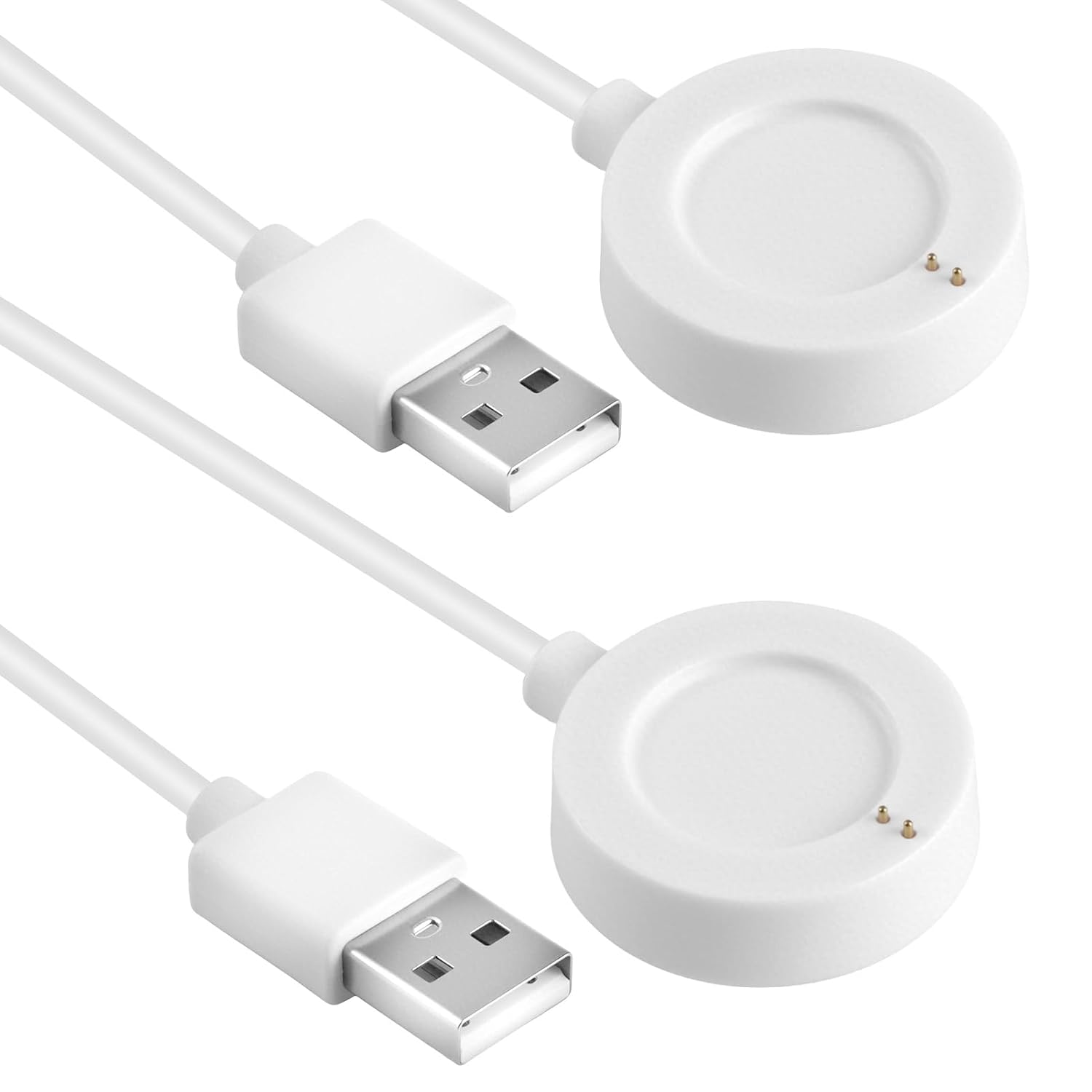 Charger Dock for Fossil, Compatible with Fossil Gen 4 Gen 5 Gen 5E Gen 6, Smart Watch Charging Cable for Michael Kors Runway Misfit Skagen Emporio Armani Kate Spade Diesel, 2pcs