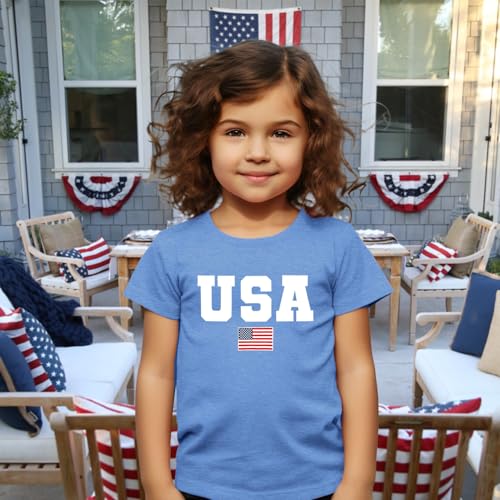 Image of 4th of July Shirts Toddler Boys Girls American Flag USA T-Shirt Kids Patriotic Tee Tops