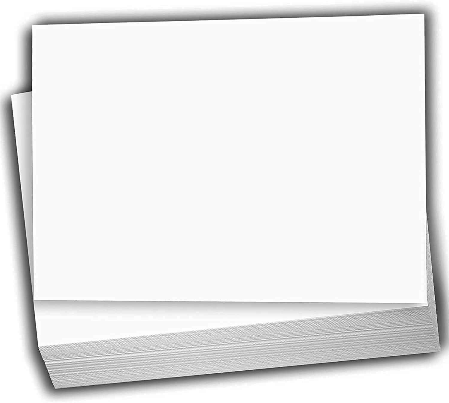 Hamilco White Cardstock Thick Paper - 4 x 6" Blank Heavy Weight 110 lb Cover Card Stock - 100 Pack