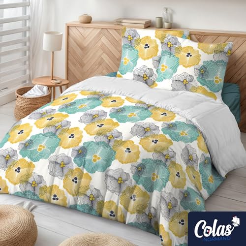 Edredón ligero de 240 x 220 cm estampado para noches frescas de primavera en camas de matrimonio 6