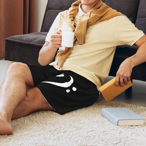 Bass Clef Pajama Shorts for Men, Men's Pajama Bottoms, Sleepwear for Summer3